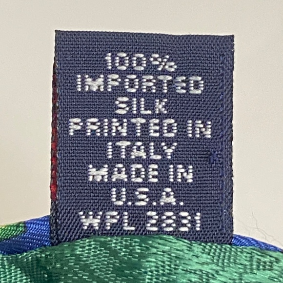 VTG Tommy Hilfiger Silk Necktie Blue  Writer Book 90 Preppy Academia Y2K Retro - Picture 5 of 7